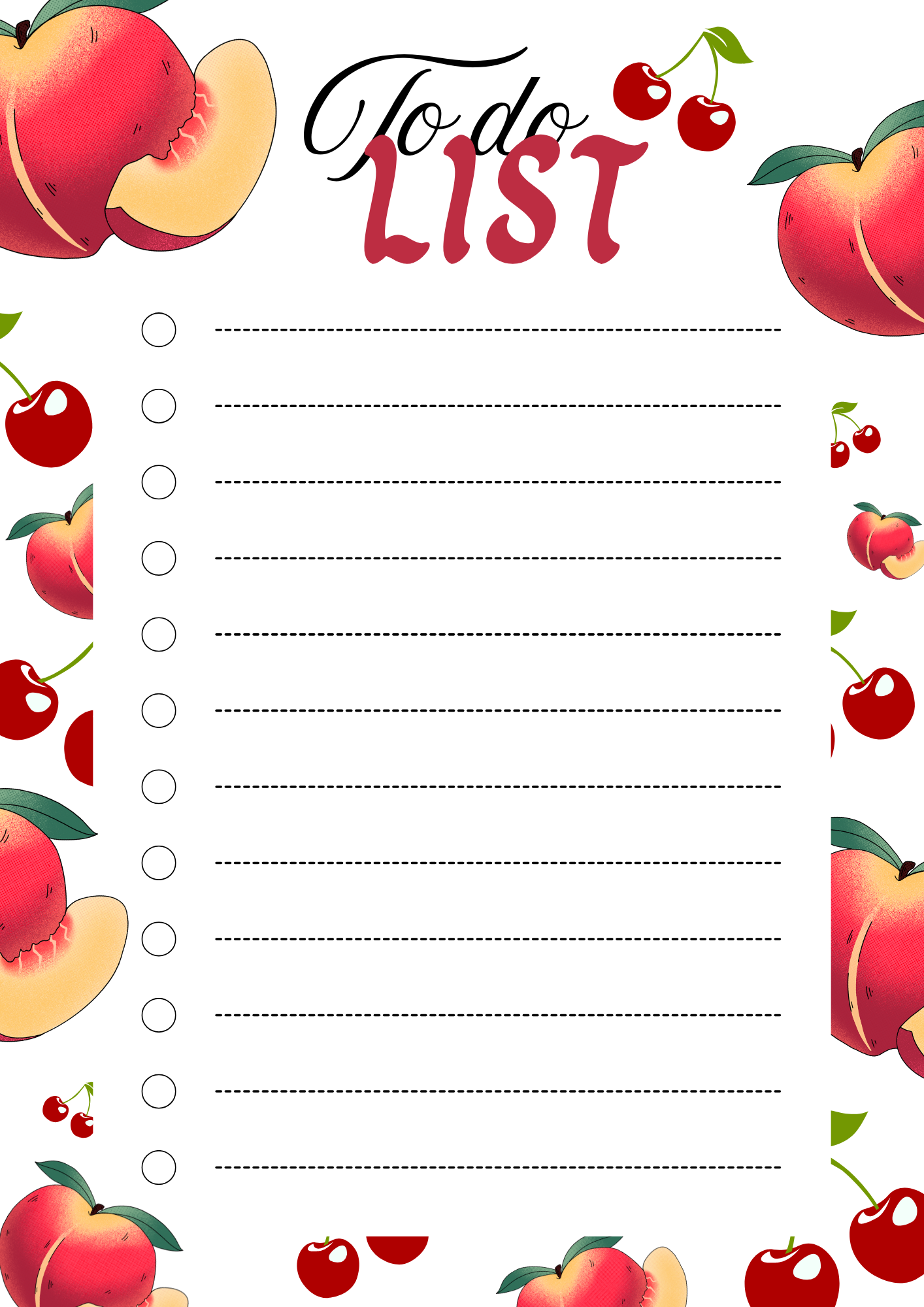 PACK FRUITS TO DO LIST🍒🍋🍉