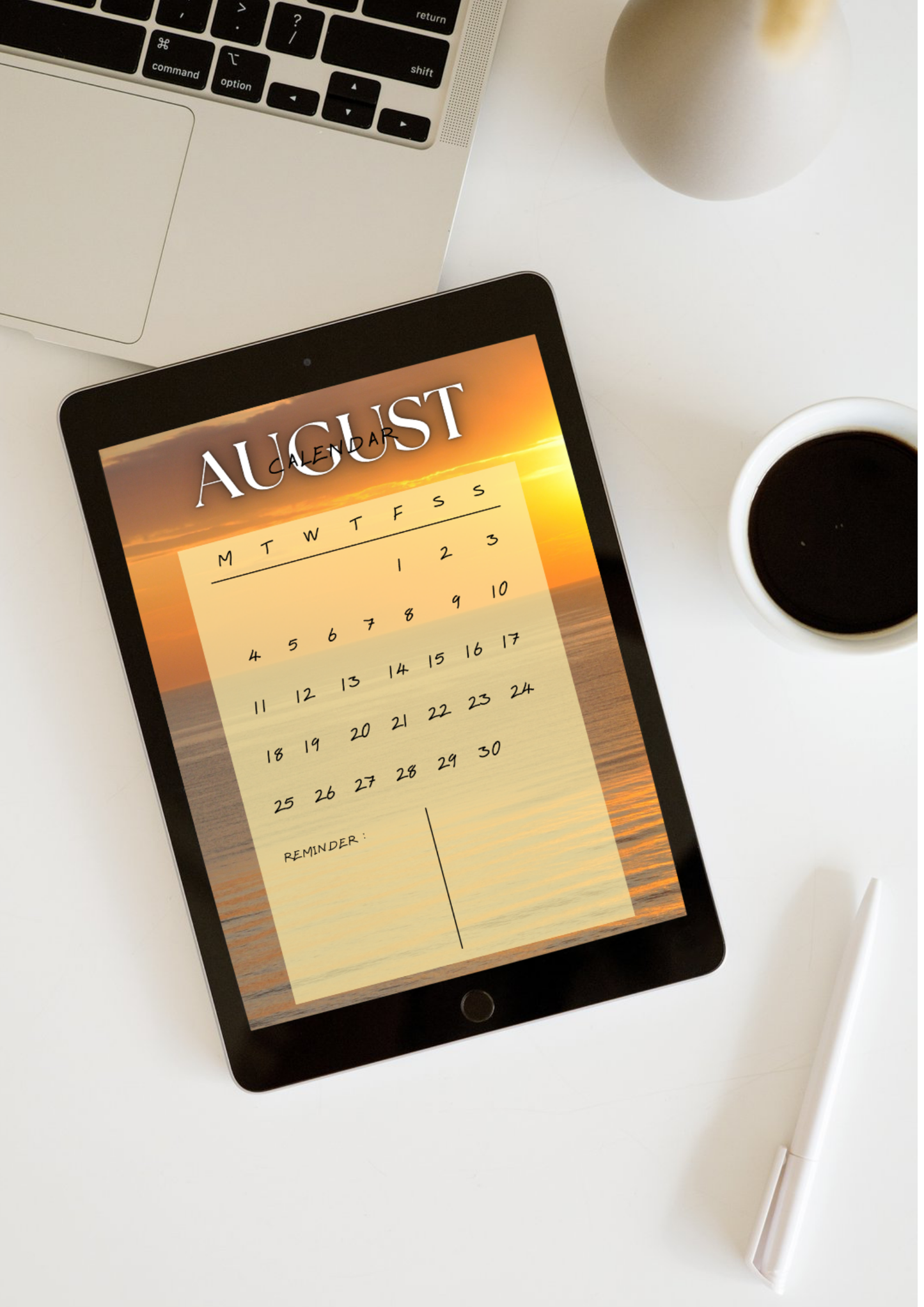 Calendrier d'Août