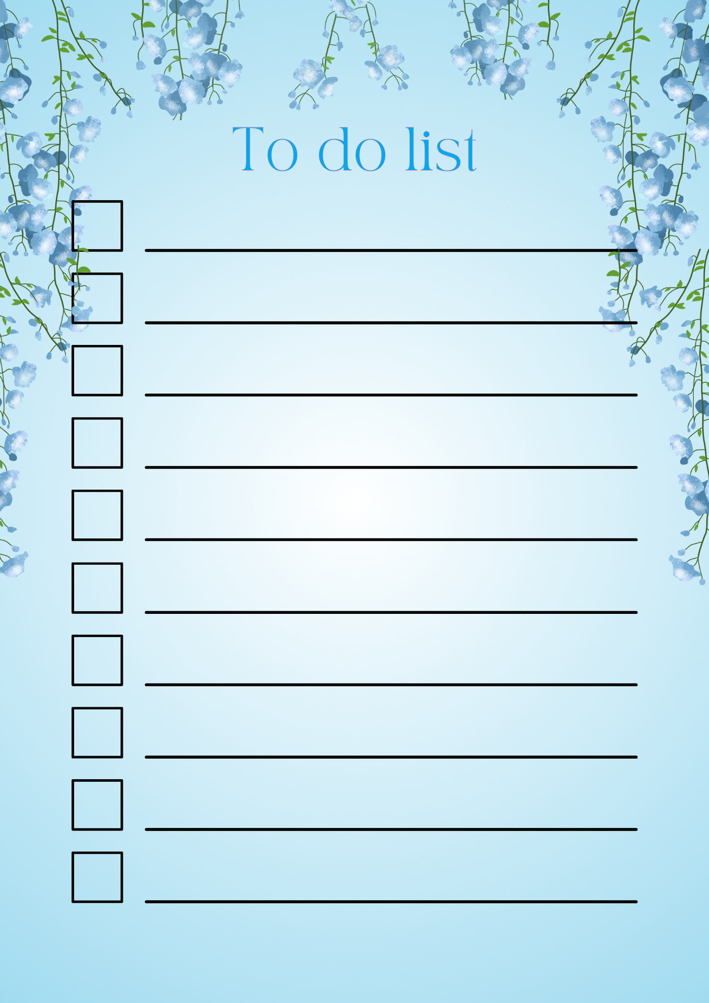 Blooming to-do list
