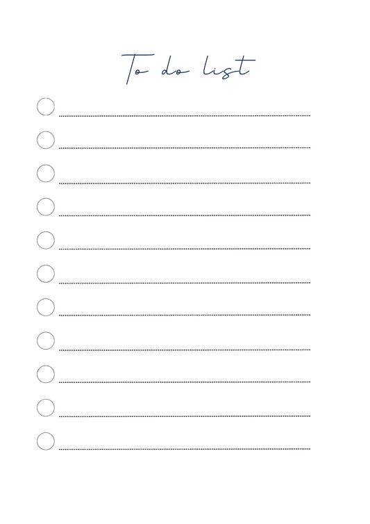 Minimalist to-do list