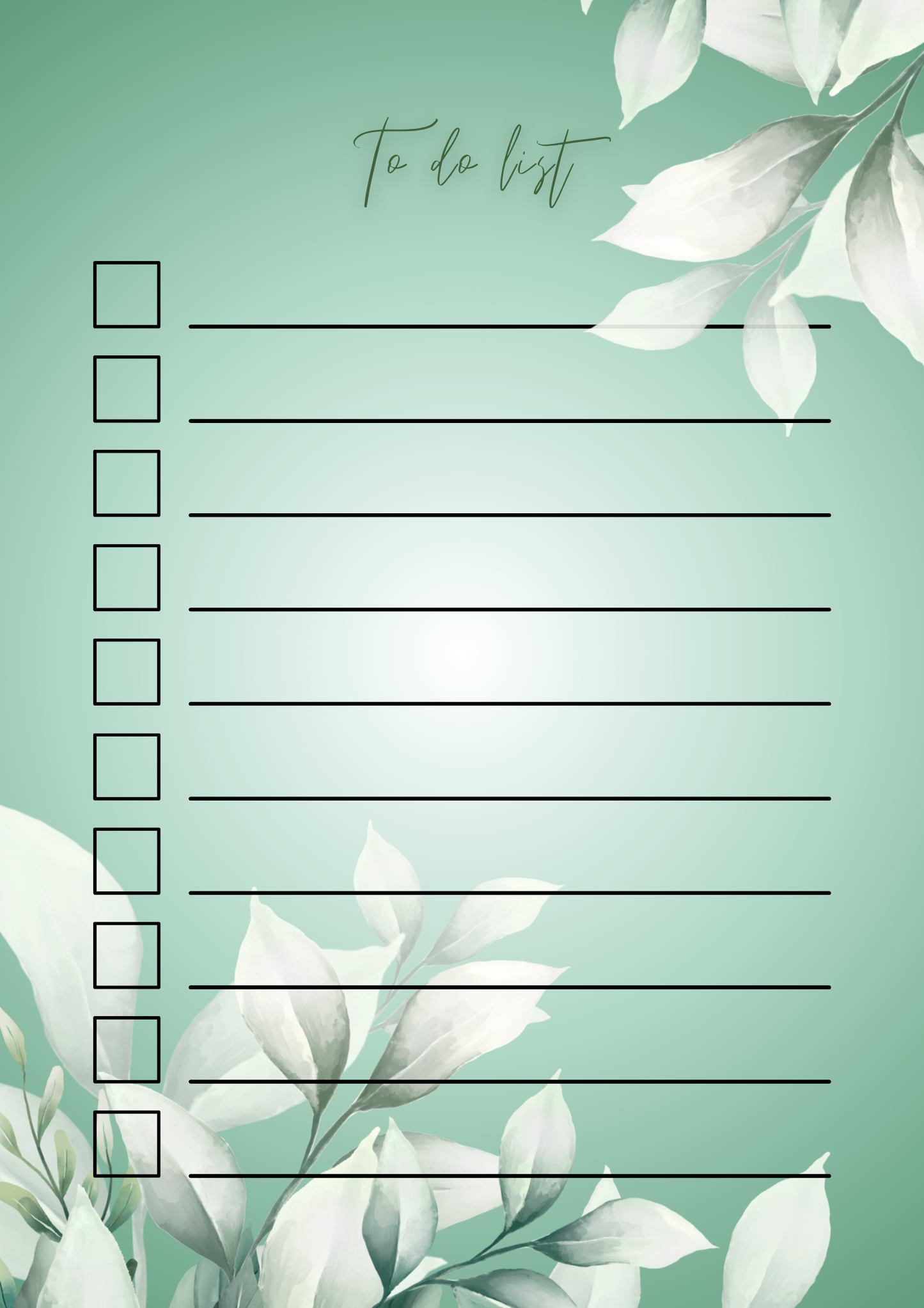 Blooming to-do list