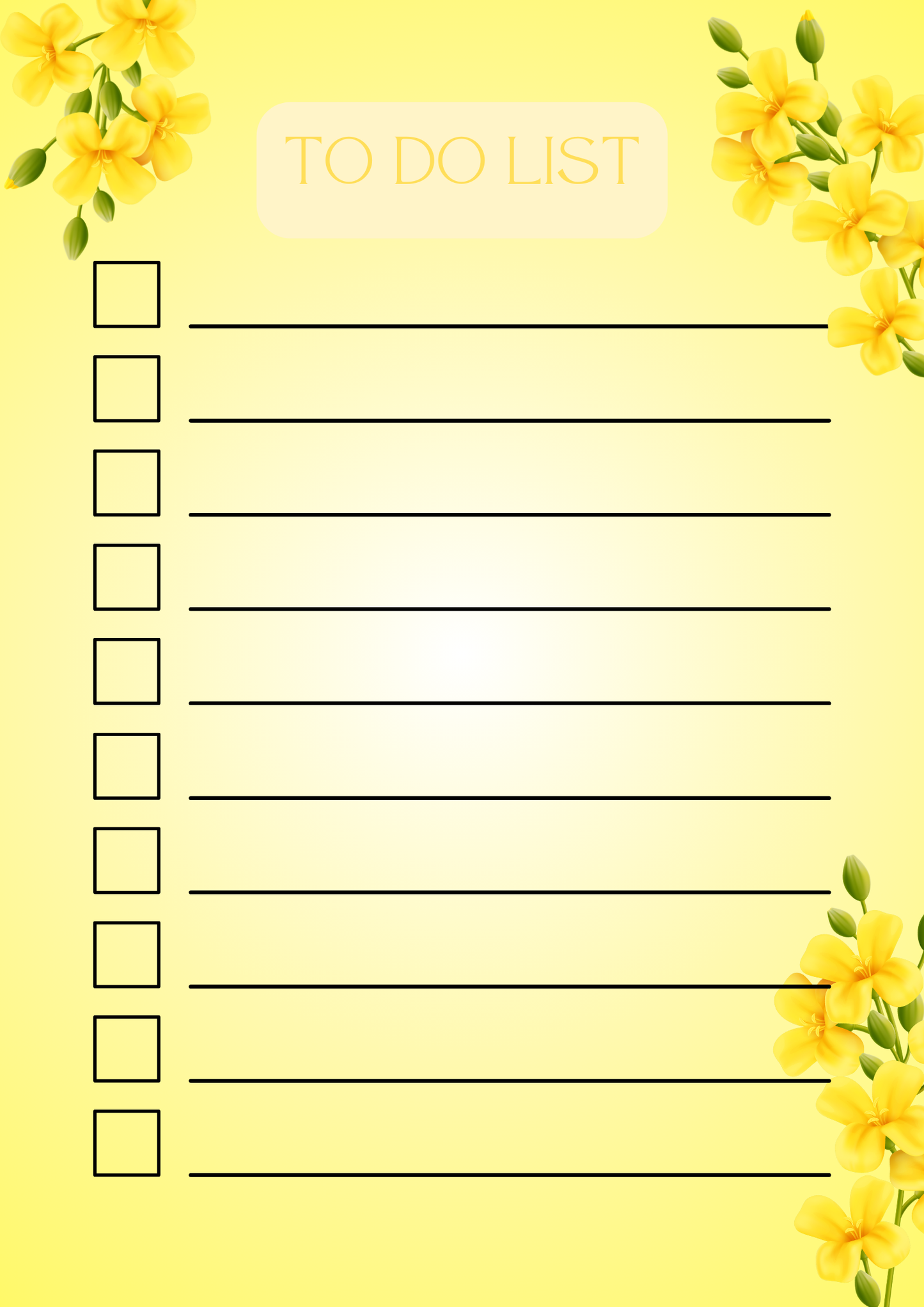 Blooming to-do list